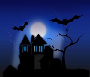 Haunted-House-with-Bats